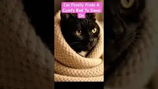 Cat Finds A Comfy Bed To Sleep On #shorts #cat #sleep