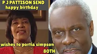 P J PATTERSON WISHES PORTIA HAPPY 80TH