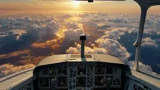 Flying Through the Clouds &ndash; Relax with Cockpit Pilot View 3H ASMR Flight