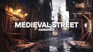 MEDIEVAL OLD STREET || Rain sound ||Ambience || ASMR