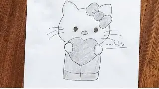 How to Draw Hello Kitty Easily 🎀 | Step by Step Drawing for Beginners