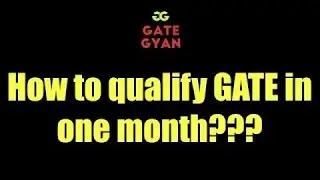 How to just qualify in gate  in one month 👈📕