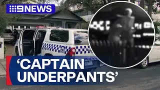 Homeowner chases down alleged home invader in underwear | 9 News Australia