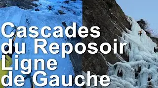 Cascade de glace du Reposoir Ligne de Gauche Bornes Aravis alpinisme Snell Sports Chamonix