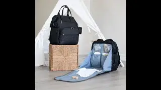 Black Diaper Bag  With Changing Station - JOURNEY