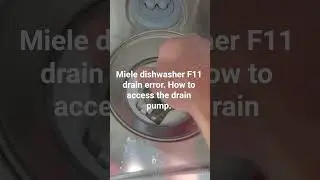 miele G7100 series dishwasher. F11 drain error. how to access the drain pump.