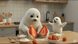 【ASMR】Giant Strawberry Harvest 🍓 Making Strawberry Daifuku with Seals!  巨大いちご収穫🍓アザラシのいちご大福作り！