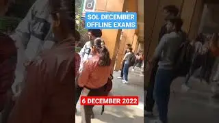 SOL DECEMBER TODAY OFFLINE EXAMINATION 2022 - 90% ATTENDANCE IN EXAM CENTRE #sol #ytshorts #dusol