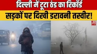 Delhi NCR Weather Alert: रिकॉर्डतोड़ ठंड से कांपी दिल्ली, सड़कों पर दिखा डरावना नज़ारा! | AQI Level