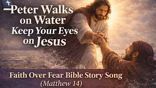 Peter Walks on Water | Keep Your Eyes on Jesus | Faith Over Fear Bible Story Song (Matthew 14)