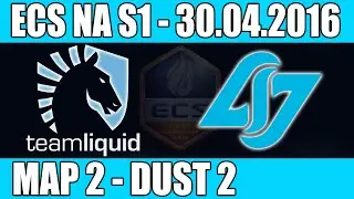 Team Liquid vs CLG | Map 2 (Dust 2) ECS NA Season 1 2016 CS:GO Week 4 (30.04.2016)