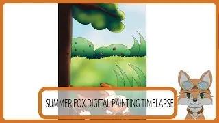 Summer Fox Digital Painting Timelapse