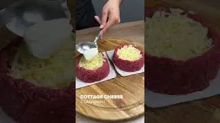 Я сформировала фарш вот таким образом, и это стало самым неожиданным перекусом недели! #шорты