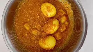 Cooked egg curry for myself.