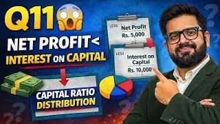 Class XII Boards🔥Q11 Profit Distribution in Capital Ratio | Net Profit less than IOC | Partnership 