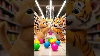 &ldquo;Kitten & Baby Tiger&rsquo;s Grocery Store Dance! 🛒🎈✨ | Cute 3D Animation&rdquo;