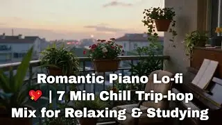 Romantic Piano Lo-fi 💖 | 7 Min Chill Trip-hop Mix for Relaxing & Studying