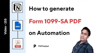 Form 1099 SA PDF (How to create PDFs for business on automation using Notion Database)