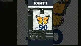 Анимация бабочки в After Effects. Часть 1 #shorts #aftereffects #tutorials