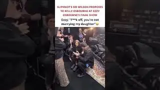 Slipknot's Sid Wilson proposal to Kelly Osbourne at Ozzy's final show. #love #couple #finalshow