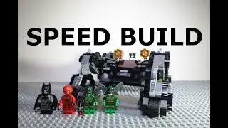 Lego Justice League: 76086 Knightcrawler Tunnel Attack Stop Motion Speed Build