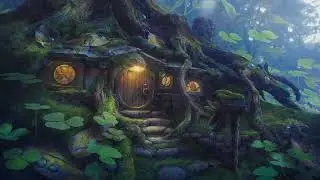 Cozy Fairy Burrow On A Rainy Day - Fantasy Music & Ambience 🧚&zwj;♀️