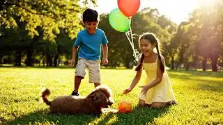 Toy Poodle World || Kids Animation|| Toy Poodle Park || Playing with kids