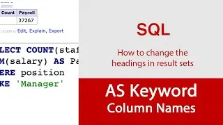 AS keyword SQL - Renaming Column Headings in SQL with the 'AS' Keyword - A Beginner's Guide