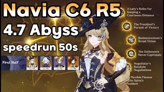 Navia C6 R5 4.7 Spiral Abyss Speedrun 50s