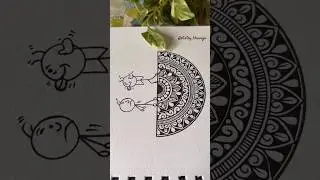 How to draw Mandala #mandalashorts #art #mandalatutorial #mandala #creativeart #mandalaart #shorts