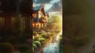 Sunlit Rain & Tulips 🌦️ Spring Garden Haven 🌷