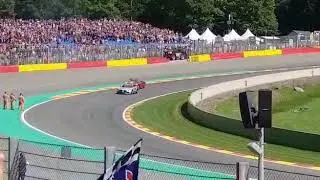 Drivers parade spa 2018 Max Verstappen tribune