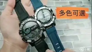 JAGA捷卡 個性 多功能大視窗計時電子男錶 冷光防水 電子手錶 鬧鈴 計時碼錶 可游泳 M1202