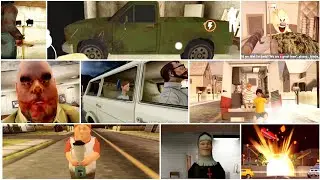 Car escape endings ⚔️ | Evil Nun vs Ice Scream vs Mr Meat vs Pighead vs Smiling X 🚗