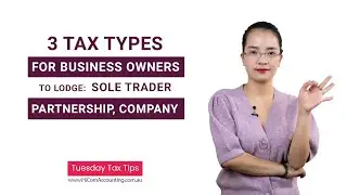 3 Tax Types For Business Owners to lodge: Sole Trader, Partnership, Company