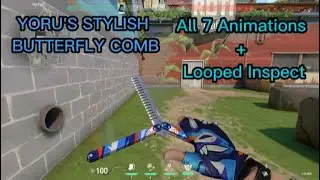 YORU'S STYLISH BUTTERFLY COMB | Showcasing all 7 Animations + Looped Inspect! (With Slow Motion.)