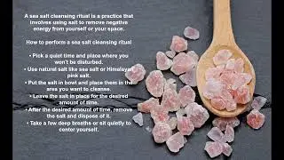 Sea Salt Energy Cleanse: Remove Negative Energy & Restore Positivity