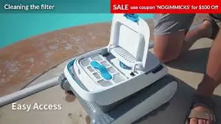Use Coupon 'NOGIMMICKS' for $100 Off Robo Tek Robo Charge Cordless Robotic Pool Cleaner