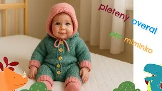 Pletený dětský overal | návod krok za krokem, zdarma, Knitted baby jumpsuit tutorial, free.