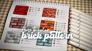 How to color Brick Pattern || Tutorial || Alcohol Marker