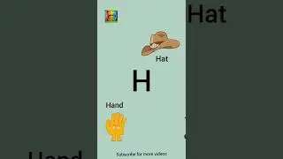 H for Hand , Hen, House and Hat | alphabet | A till Z for kids | capital letters #shorts