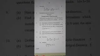 M.A/M.Sc. (Complex Analysis) 2020