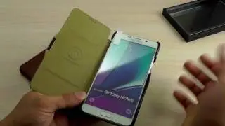 ОБЗОР: Кожаный Чехол-Книжка для Samsung Galaxy Note 5 SM-N920C 