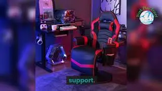 Massage Video Gaming Recliner Chair with Adjustable Height 🔥😎👍 #gamingchair