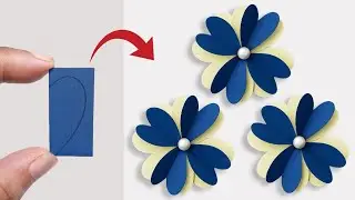 How to make paper flower | Origami flower | Book making with paper 