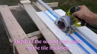 Hand-Held tile saw for large tile. Резка плитки ручной пилой