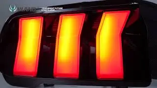 VLAND Full LED Tail Lights For Ford Mustang 2024-2025 with Red Sequential Turn Signal - 2101