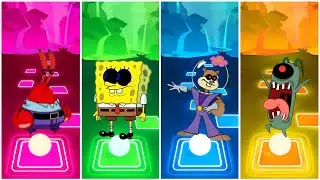 MR KRABS EXE VS SPONGEBOB EXE VS SANDY EXE VS PLANKTON EXE | TILES HOP