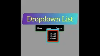 Create a Dropdown list by Html & Css