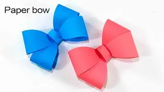 How To Make Bow Out Of Paper | Easy Paper Bow - Learn with creativity #1
